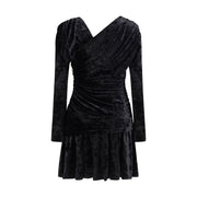 Ganni Black Recycled Polyester Cocktail Dress