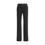 Saint Laurent Black Cotton Straight-Leg Jeans