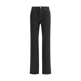 Saint Laurent Black Cotton Straight-Leg Jeans