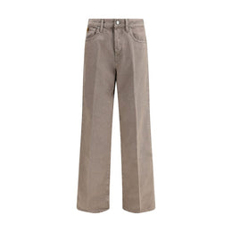 Jacob Cohen Brown Cotton Relaxed Fit Jeans