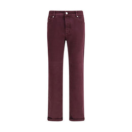 Brunello Cucinelli Purple Cotton Slim Fit Jeans