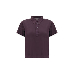 Margiela Purple Viscose Polo Shirt