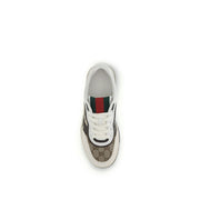 Gucci Beige Fabric Low Top Sneakers