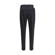 PT Torino Black Fleece Wool Casual Pants