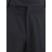 PT Torino Black Fleece Wool Casual Pants