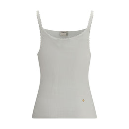 Chloé White Cotton Top