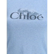 Chloé Light Blue Cotton T-Shirt