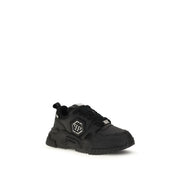 Philipp Plein Black Polyester Athletic Sneakers