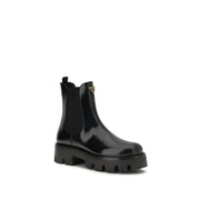 Prada Black Rubber Ankle Boots