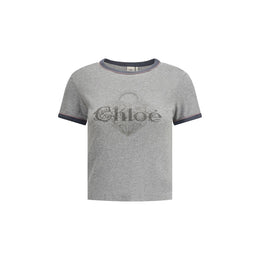 Chloé Gray Cotton T-Shirt