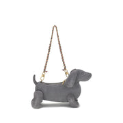 Thom Browne Gray Leather Shoulder Bag