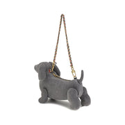 Thom Browne Gray Leather Shoulder Bag