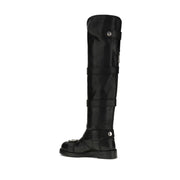 Dolce & Gabbana Black Calf Leather Bos Taurus Lace-Up Boots