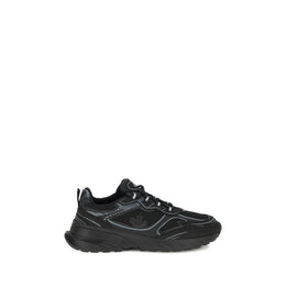 Dsquared² Black Calf Leather Bos Taurus Athletic Sneakers