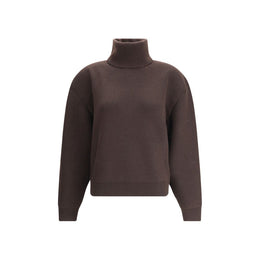 Saint Laurent Brown Lamb Leather Sweatshirt
