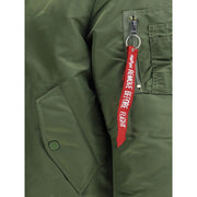 ALPHA INDUSTRIES Green Nylon Bomber