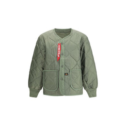 ALPHA INDUSTRIES Green Nylon Coat