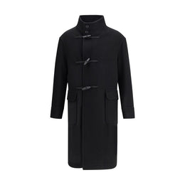Tagliatore Black Fleece Wool Coat