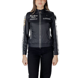 Blauer Black Polyamide Biker Jacket