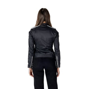 Blauer Black Polyamide Biker Jacket