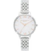 Olivia Burton Silver Stainless Steel Dress Watch