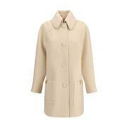 Valentino Cream Fleece Wool Coat