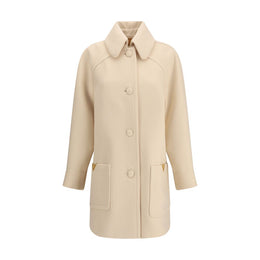 Valentino Cream Fleece Wool Coat