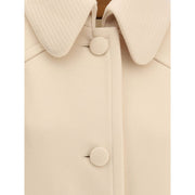 Valentino Cream Fleece Wool Coat