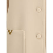 Valentino Cream Fleece Wool Coat