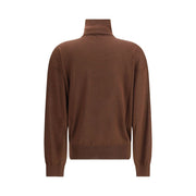 Saint Laurent Brown Cashmere Turtleneck