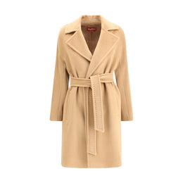 Max Mara Beige Fleece Wool Coat