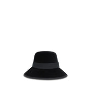Valentino Garavani Black Cotton Fedora
