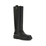 Fendi Black Calf Leather Bos Taurus Ankle Boots