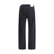 Agolde Black Cotton Straight-Leg Jeans