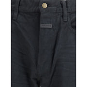 Fear Of God Black Cotton Straight-Leg Jeans