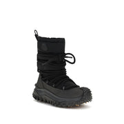Moncler Black Polyamide Lace-Up Boots