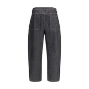 Lemaire Blue Cotton Straight-Leg Jeans