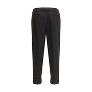Cruna Black Cotton Casual Pants