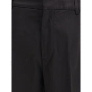 Cruna Black Cotton Casual Pants