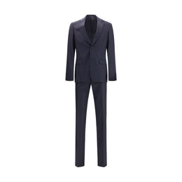 Prada Blue Fleece Wool Two-Piece Suit