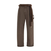 Darkpark Brown Cotton Casual Pants
