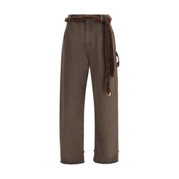 Darkpark Brown Cotton Casual Pants