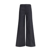 Darkpark Black Polyester Flared Pants