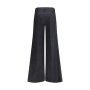 Darkpark Black Polyester Flared Pants