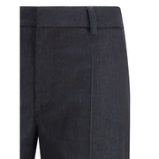 Darkpark Black Polyester Flared Pants