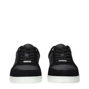 Jimmy Choo Black Leather Low Top Sneakers