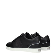 Jimmy Choo Black Leather Low Top Sneakers