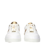 Jimmy Choo White Leather Low Top Sneakers