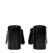 Jimmy Choo Black Leather Platform Sandals