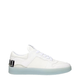 Jimmy Choo White Leather Low Top Sneakers